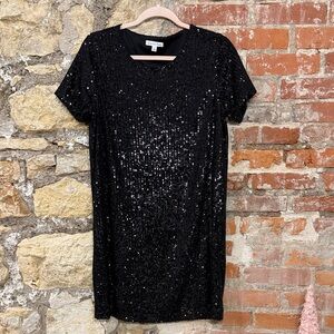 Black Sequin Dress